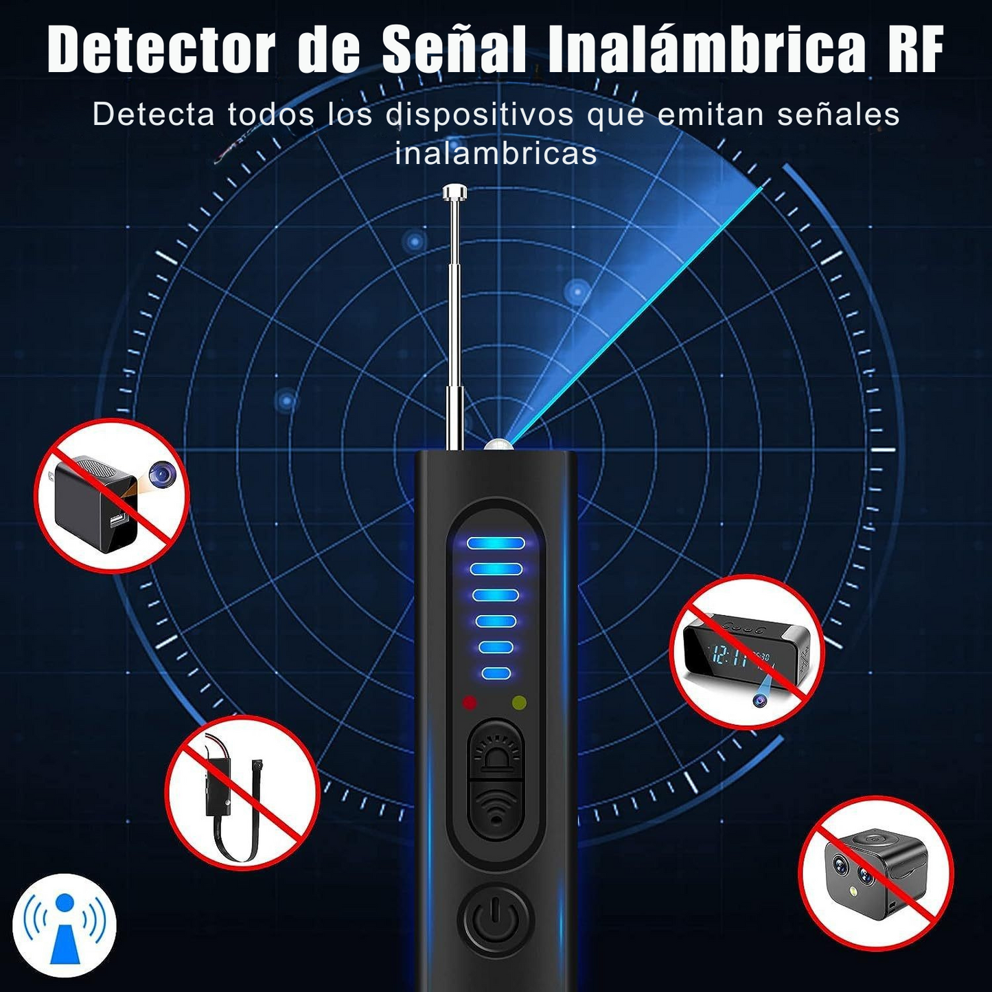 Detector de Camaras Ocultas X23 - Tecnología de nivel militar con detección incorporada de señales RF y rastreo GPS